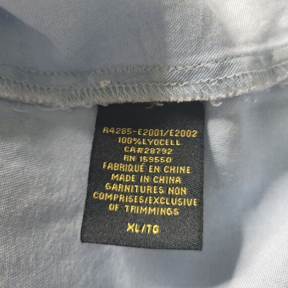 Renuar Dress Pocket Faux Denim Sleeveless Womens XL Simple Basic Blue Round Neck - Picture 4 of 11